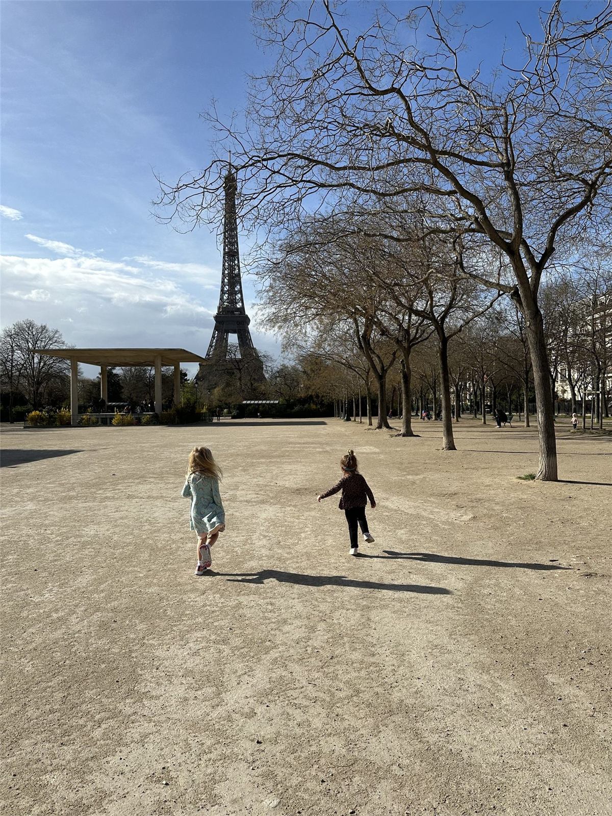 Our family in Paris with the kids