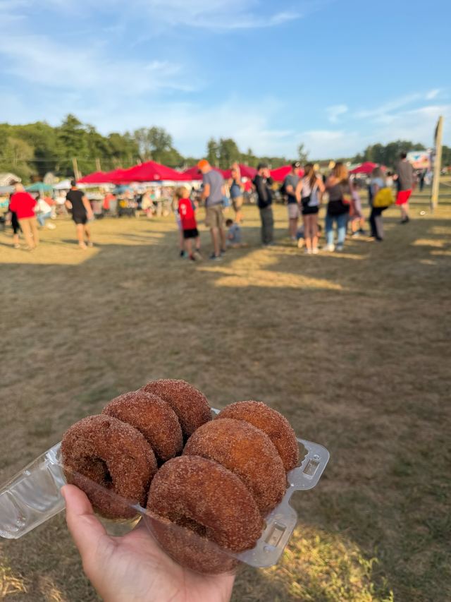 Cider donuts at a New Hampshire fall fair